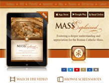 Tablet Screenshot of massexplainedapp.com